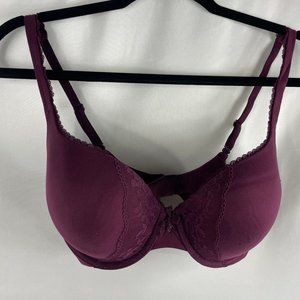 Burgundy Victoria's Secret Body by Victoria Perfect shape 32 DDD Bra Gen…